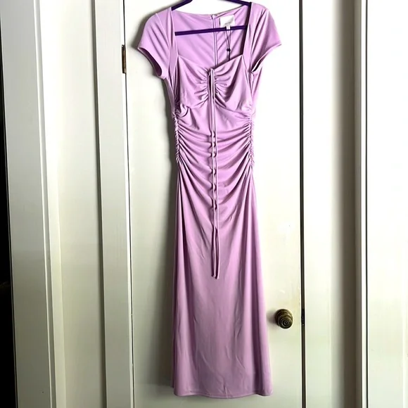 🆕 Cinq á Sept Janis Midi Dress in Lavender Size 6 - Picture 5 of 11